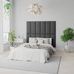Aspire EasyMount Charcoal Saxon Twill Upholstered Wall Mounted Headboard Panels 4 Pack - Grey - Aspire Beds - Wilko - thumbnail 5
