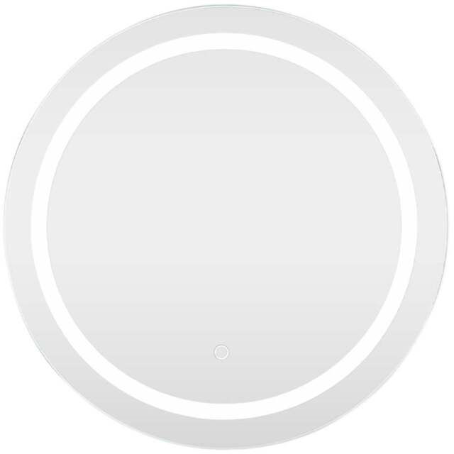 ValueLights Round Inset LED Bathroom Mirror with Touch Control - Size: 60 x 2.6 x 60cm - Silver - Wilko - image 1
