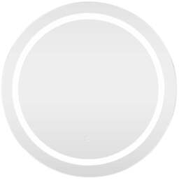 ValueLights Round Inset LED Bathroom Mirror with Touch Control - Size: 60 x 2.6 x 60cm - Silver - Wilko - thumbnail 1
