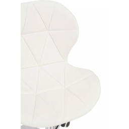 Premier Housewares White Velvet Quilted Home Office Chair - Size: 49 x 55 x 98cm - Multi - Interiors by Premier - Wilko - thumbnail 7