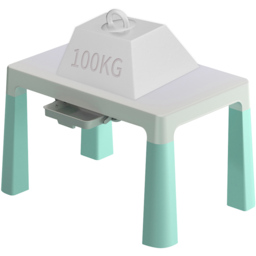 Liberty House Toys Blue and White Kids Height Adjustable Table and Chairs - Size: 49-54 x 50 x 78cm - Wilko - thumbnail 5