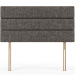 Bedmaster Single Slate Linen Milan Lined Headboard - Grey - Wilko - thumbnail 3