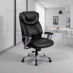 FWStyle Black Faux Leather High Back Executive Office Chair - Size: 123.19 x 76.2 x 78.74cm - Wilko - thumbnail 6