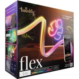 Twinkly Flex 200 Multicolour LED Smart Light Strip 2m - Size: 8.5 x 20 x 18cm - White - Wilko