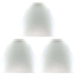 ValueLights White Glass Dome Shaped Lamp Shade 3 Pack - Size: 9.5 x 11 x 11cm - Wilko - thumbnail 1