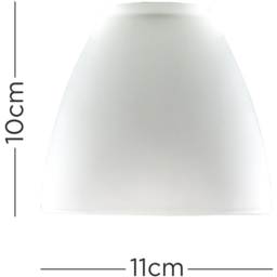 ValueLights White Glass Dome Shaped Lamp Shade 3 Pack - Size: 9.5 x 11 x 11cm - Wilko - thumbnail 6