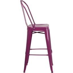 FWStyle Set of 4 24 inch Purple Galvanised Steel Ready Assembled Bar Stools - Wilko - thumbnail 5