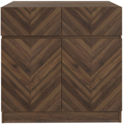 GFW Catania 2 Door 2 Drawer Royal Walnut Compact Sideboard - Size: 39 x 79 x 76cm - Brown - Wilko - thumbnail 5