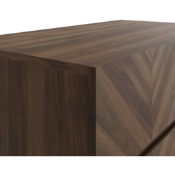 GFW Catania 2 Door 2 Drawer Royal Walnut Compact Sideboard - Size: 39 x 79 x 76cm - Brown - Wilko - thumbnail 7