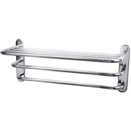 nuie Radiator Accessories Chrome 3 Tier Towel Rack - Size: 2.6 x 6.12 x 2.47cm - Silver - Wilko