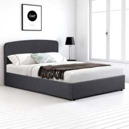 OAT Home Delamere King Size Charcoal Grey Ottoman Bed - Wilko
