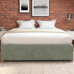 Aspire Furniture King Size Duck Egg Plush Platform Ottoman Bed - Green - Aspire Beds - Wilko - thumbnail 4