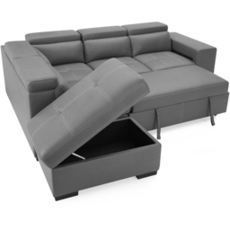 Home Detail Scarlett 5 Seater Grey Air Leather Left Hand Corner Sofa - Wilko - thumbnail 5