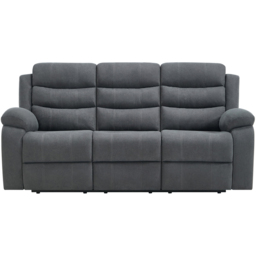 Furniture Online Boston 3 Seater Grey Manual Recliner Sofa - Wilko - thumbnail 4