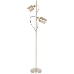 Pacific Lifestyle Aaron Antique Brass Metal Floor Lamp - Gold - Wilko - thumbnail 1
