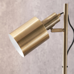 Pacific Lifestyle Aaron Antique Brass Metal Floor Lamp - Gold - Wilko - thumbnail 5