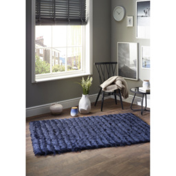 Origins Carved Glamour Navy Rug 160 x 230cm - Blue - Origins Rugs - Wilko - thumbnail 3