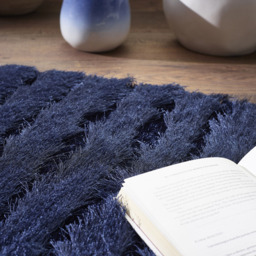 Origins Carved Glamour Navy Rug 160 x 230cm - Blue - Origins Rugs - Wilko - thumbnail 5