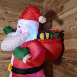 Samuel Alexander Santa Claus With Gifts Light Up Inflatable Christmas Decoration 6.2ft - Size: 180 x 90 x 90cm - Red - Wilko - thumbnail 3