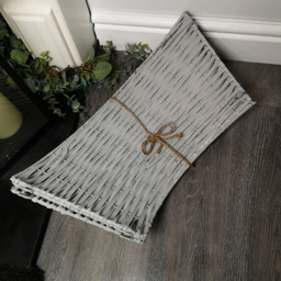 Samuel Alexander Light Grey KD Willow Wicker Rattan Medium Christmas Tree Skirt - Size: 58cm - Wilko - thumbnail 5