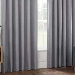 Divante Hoxton Silver Blackout Eyelet Curtains 137 x 168cm - Size: W 137 x D 168cm - Wilko - thumbnail 7
