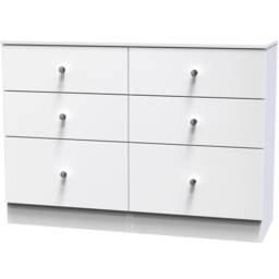 Crowndale Yarmouth 6 Drawer White Midi Chest Ready Assembled - Wilko - thumbnail 5