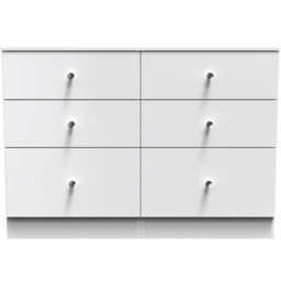 Crowndale Yarmouth 6 Drawer White Midi Chest Ready Assembled - Wilko - thumbnail 3