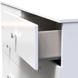 Crowndale Yarmouth 6 Drawer White Midi Chest Ready Assembled - Wilko - thumbnail 7