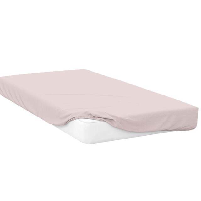 Serene Double Powder Pink Fitted Bed Sheet - Wilko - image 1