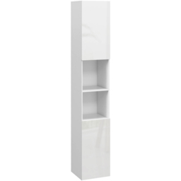 Kleankin 2 Door 2 Shelf White High Gloss Bathroom Storage Cabinet - Size: 181.5 cm x 30.0 cm x 30.0 cmcm - Wilko - thumbnail 3