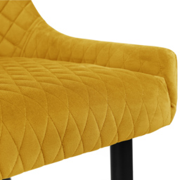 Julian Bowen Brooklyn 4 Seater Round Dining Set Oak and Mustard - Yellow - Wilko - thumbnail 7