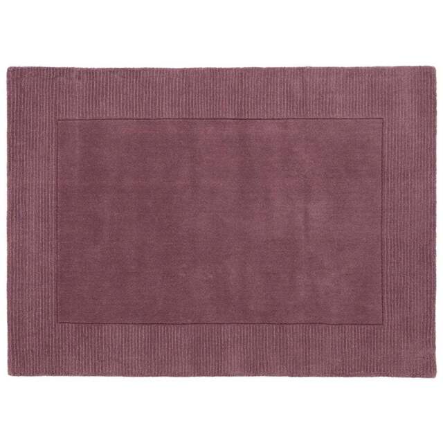 Esselle Home Esme Mauve Wool Rug 80 x 150cm - Brown - Wilko - image 1