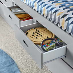 Veera Grey Storage Guest Bed - Size: Single - Bedmaster - Wilko - thumbnail 4