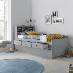 Veera Grey Storage Guest Bed - Size: Single - Bedmaster - Wilko - thumbnail 7