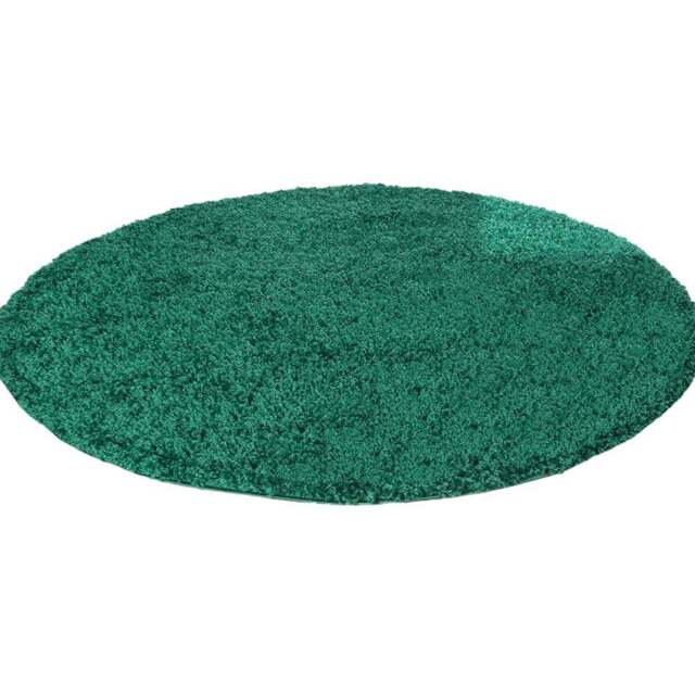 Desire Rugs Oxford Emerald Plain Round Shaggy Rug 120 x 120cm - Wilko - image 1