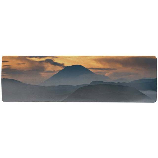 Benjamin Tate Design Faux Wool Mount Bromo at Morning Designer Runner Rug 235 x 68cm - Size: 235 x 68 x 1cm - Grey - Wilko - image 1