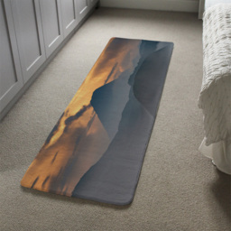 Benjamin Tate Design Faux Wool Mount Bromo at Morning Designer Runner Rug 235 x 68cm - Size: 235 x 68 x 1cm - Grey - Wilko - thumbnail 3