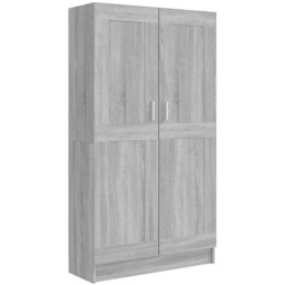 vidaXL 2 Door Grey Sonoma Oak Cabinet - Size: 150 x 82.5 x 30.5cm - Wilko - thumbnail 3