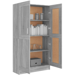 vidaXL 2 Door Grey Sonoma Oak Cabinet - Size: 150 x 82.5 x 30.5cm - Wilko - thumbnail 5