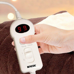 MYLEK Chocolate Reversible Heated Throw - Size: 160 x 180 cm - Brown - Wilko - thumbnail 4