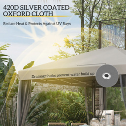 Outsunny 3 x 3m Grey Pop Up Garden Gazebo - Wilko - thumbnail 7