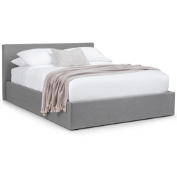 Julian Bowen Rialto King Size Light Grey Linen Lift Up Storage Bed - Wilko - thumbnail 3
