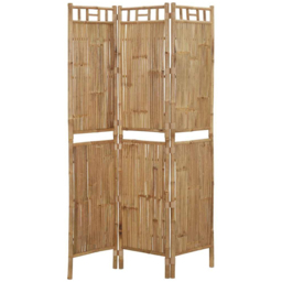 vidaXL Bamboo 3 Panel Room Divider 120 x 180cm - Size: 3 Panels - Brown - Wilko - thumbnail 4