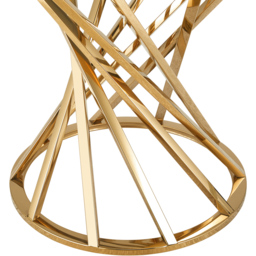 Comfy Living Gold Round Tinted Glass Side Table - Size: 55 x 50 x 50cm - Wilko - thumbnail 5