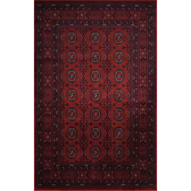 Desire Rugs Yasmin Red Traditional Bukhara Oriental Style Rug 120 x 170cm - Size: 170 x 120 x 1.1cm - Wilko - image 1
