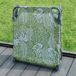 Tropical Leaf Sun Lounger - Green and White - Outdoor Essentials - Wilko - thumbnail 3