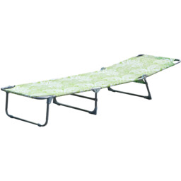 Tropical Leaf Sun Lounger - Green and White - Outdoor Essentials - Wilko - thumbnail 6