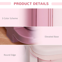 Playful Haven Pink 3 Drawers Kids Storage Unit - Size: 37 x 37 x 56.5cm - Wilko - thumbnail 6