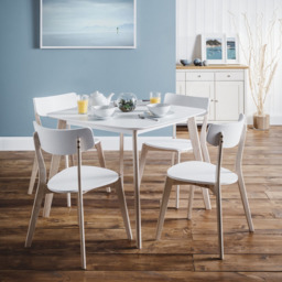 Julian Bowen Casa Square 4 Seater Dining Table White and Oak - Wilko - thumbnail 6