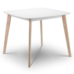 Julian Bowen Casa Square 4 Seater Dining Table White and Oak - Wilko - thumbnail 4